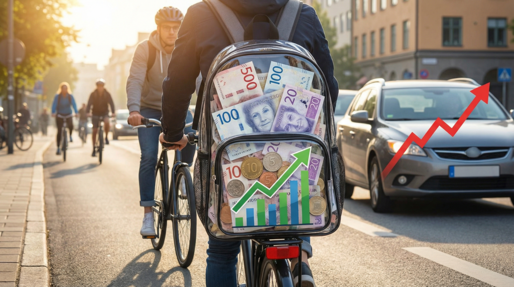 Cykel till jobbet – hur mycket pengar sparar du?