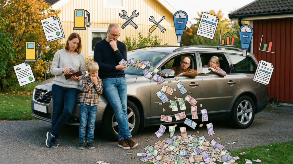 Kostnader för bilägande per år,.